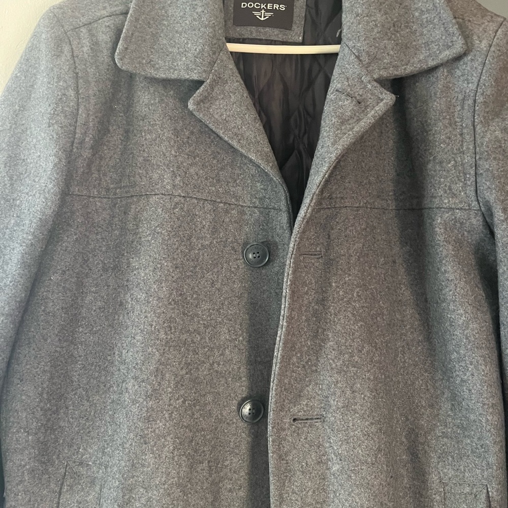 Dockers Men's Gray Pea Coat